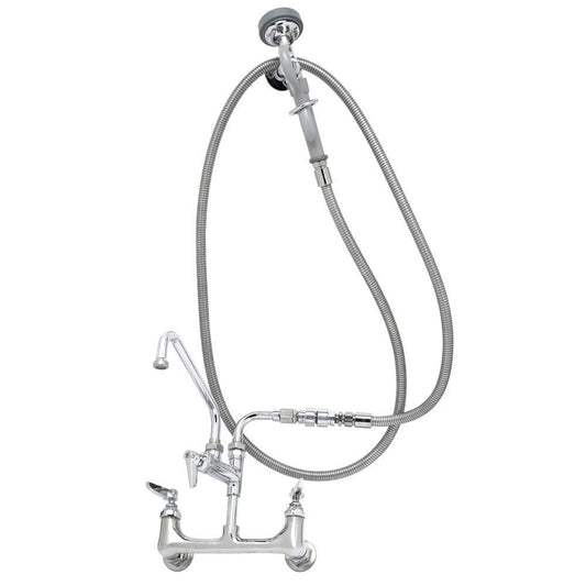 Deluxe Wall Mount Grooming Faucet 8″ Center w/Vacuum Breaker