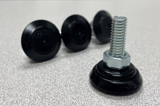 4 Rubber Screw on Adjustable Feet for Grooming Tables