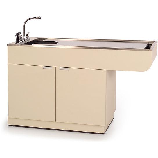 VetLift Veterinary Wet Table Stainless Steel Top & Storage | Multi Purpose